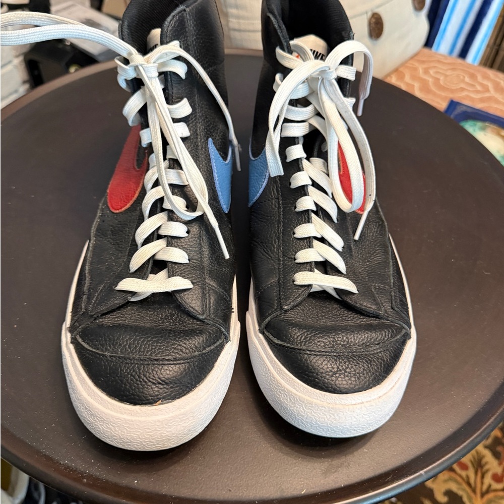 Nike Blazers Men's Black, Red, and Blue Sneakers